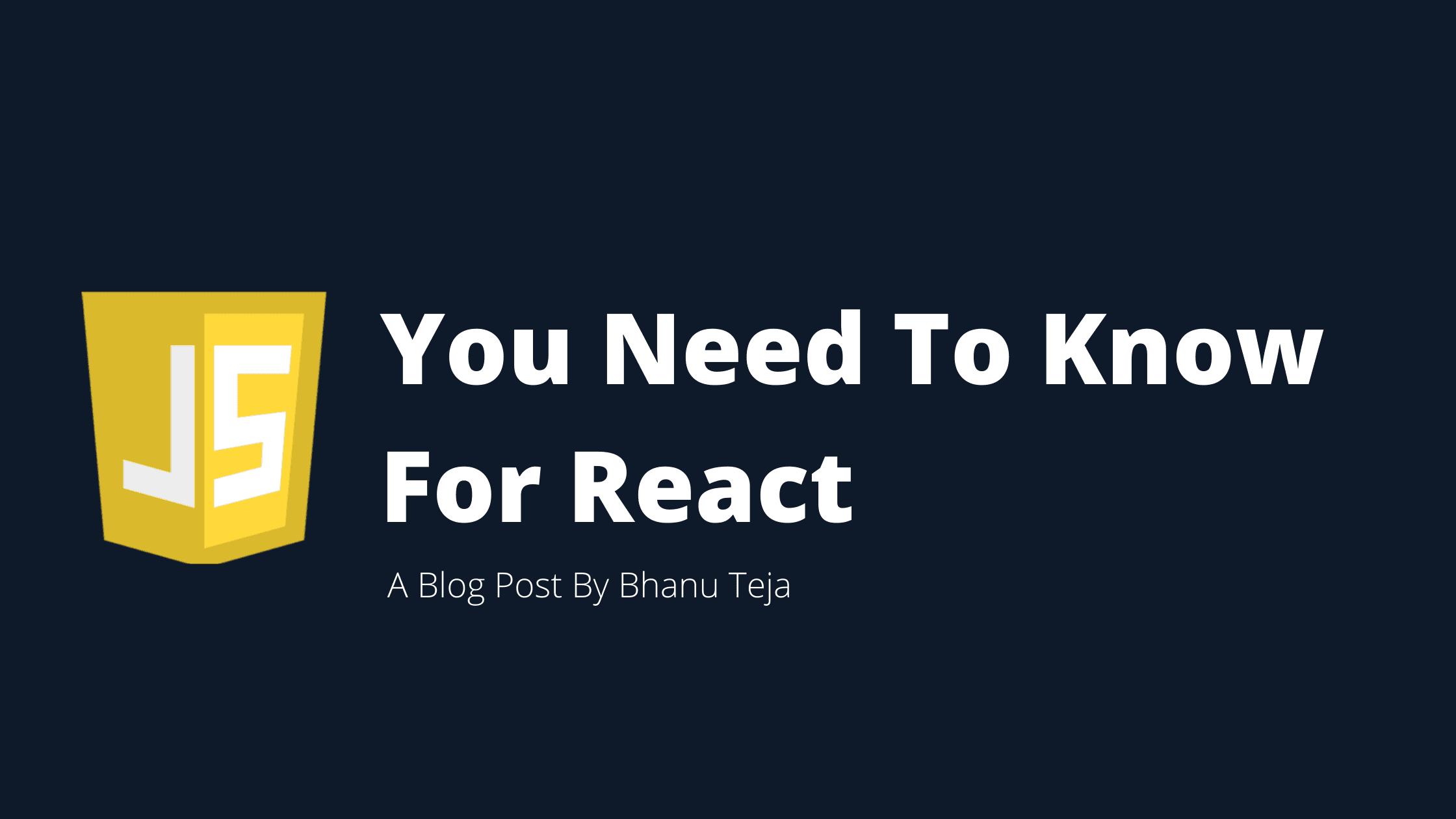 Javascript You Need To Know For React