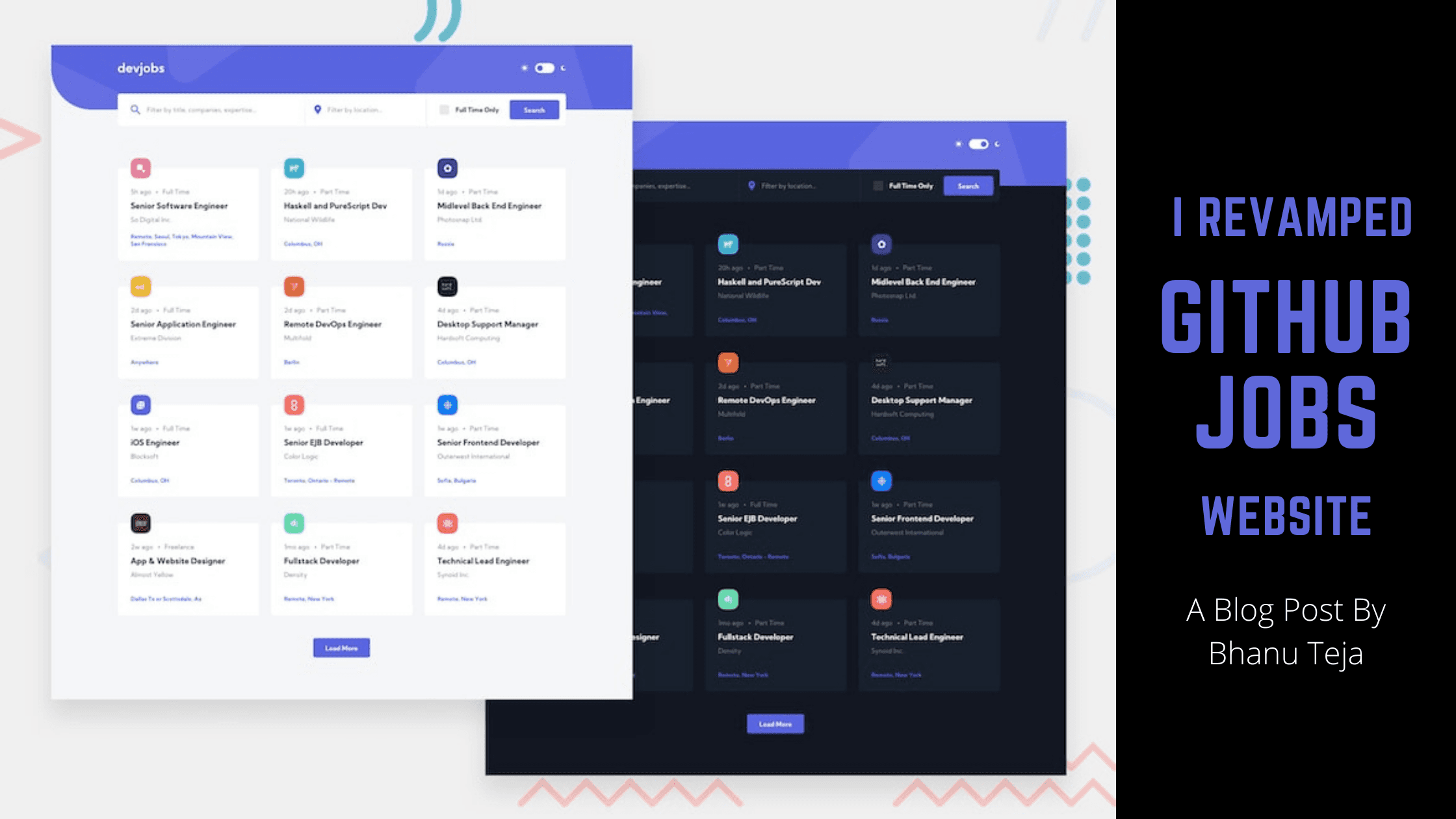 Revamped GitHub Jobs Website Using Design From Frontend Mentor